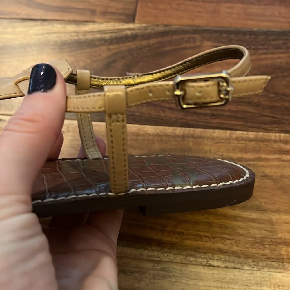 Sam Edelman Gigi sandal, size 11, nude patent leather, Almond color - Picture 6 of 6